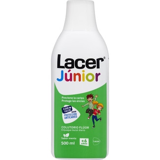 LACER Flúor colutorio diario 0,05% con sabor a menta con xilitol frasco 500 ml