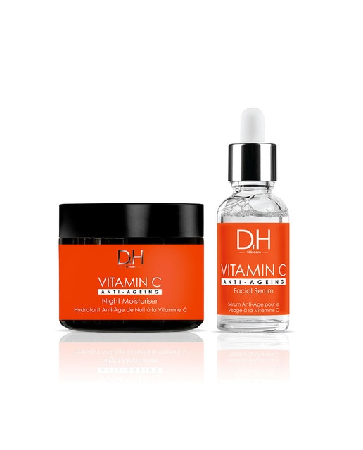 Sérum Facial Antiedad Vitamina C 30ml + Crema Hidratante de Noche Antiedad Vitamina C 60ml