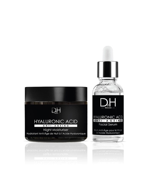 Sérum Facial Antiedad Ácido Hialurónico 30ml + Crema Hidratante de Noche Antiedad Ácido Hialurónico 60ml