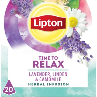 Lipton Infusão Time do Relax de Camomila, Lavanda, Tília e Baunilha embalagem 20 unidades