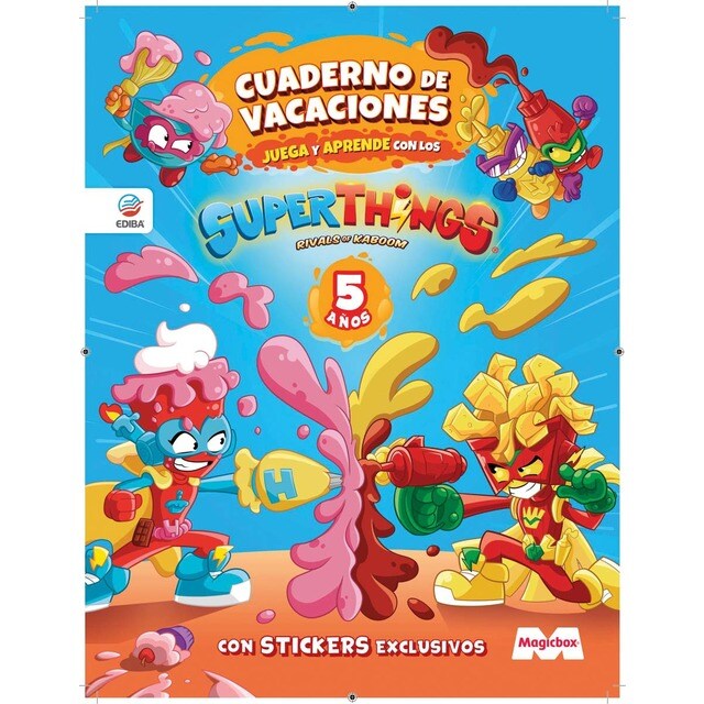 Cuaderno de Vacaciones juega y aprende Superthings Legends para 5 años (Tapa blanda)