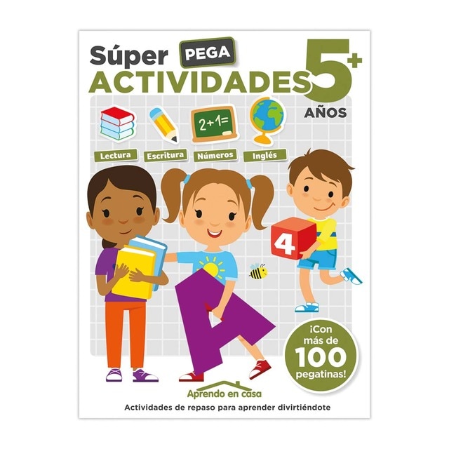 APRENDO EN CASA SÚPER PEGA ACTIVIDADES 5+ (Tapa blanda)