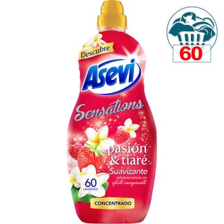 ASEVI Passion & Tiaré Sensations energy effect concentrated fabric softener bottle 60 dose