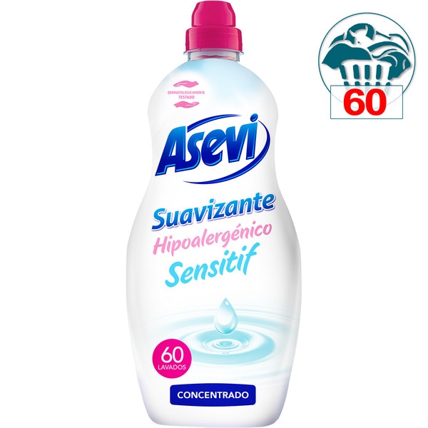 Sensitive hypoallergenic concentrated fabric softener bottle 60 dose