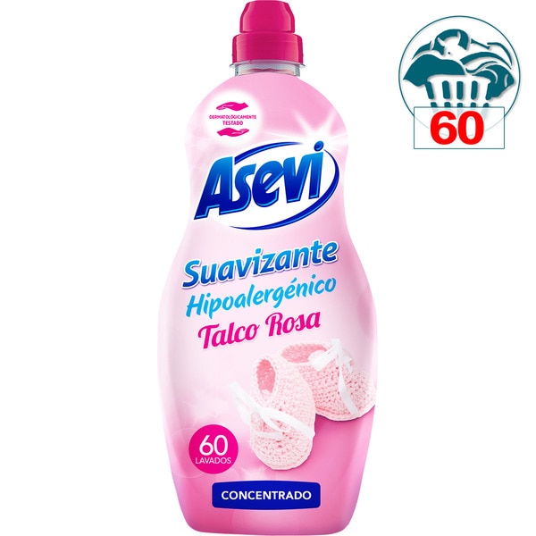 Rose Talc concentrated hypo-allergenic fabric softener bottle 60 dose