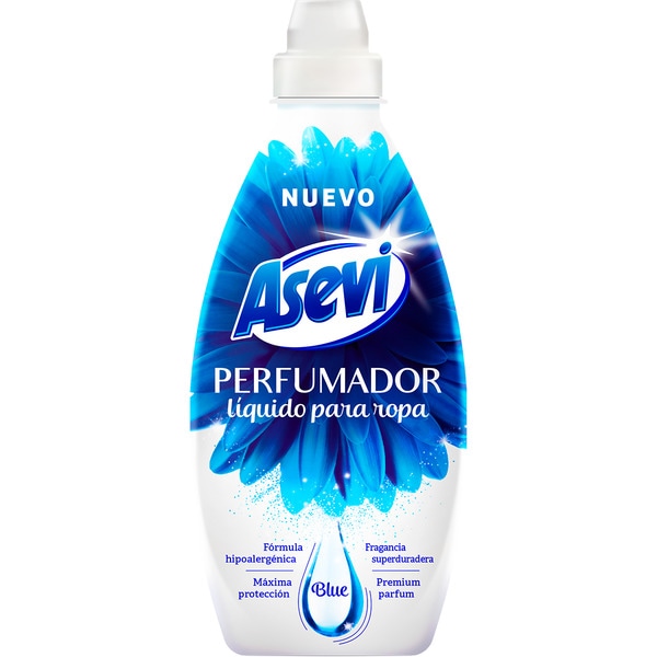 Blue liquid perfume for clothing bottle 720 ml