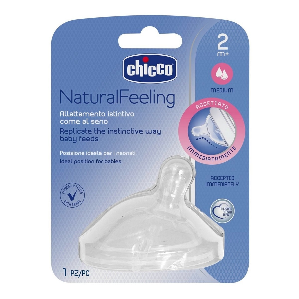 Imagem 0 de Tetina Natural Feeling 2m+ Fluxo Normal Chicco
