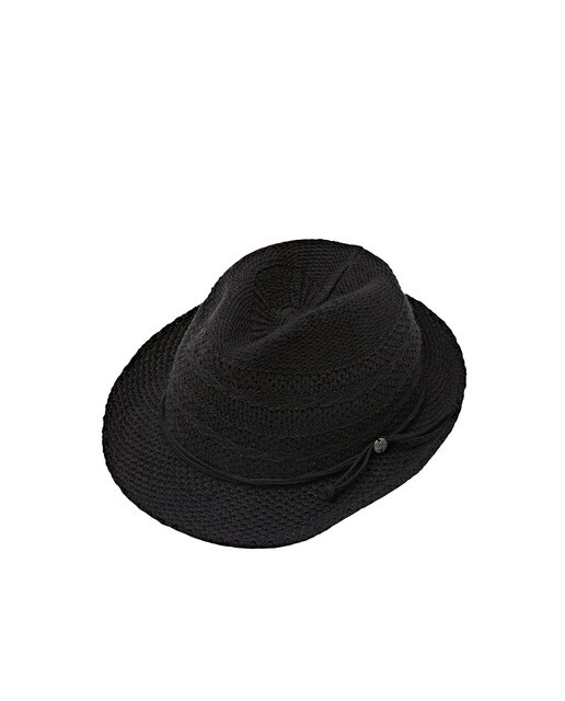 Sombrero tipo Trilby tejido de mujer con algodón BCI