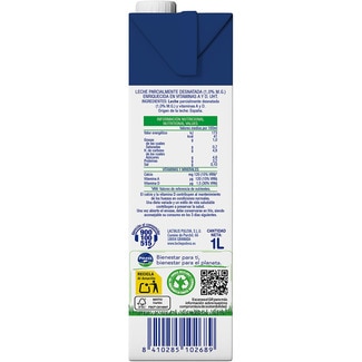 Leche semidesnatada Disney más ligera que una semi 1% materia grasa y vitaminas A+D brik 1 l - Puleva