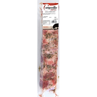 CAMPOVILLA tira de costilla al ajillo de cerdo ibérico envasada al vacío 600 g