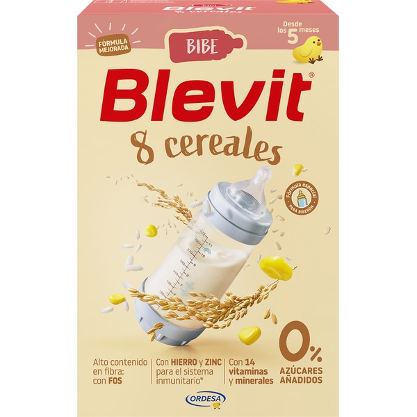 Bibe 8-Korn-Instantbrei 0% Zuckerzusatz für das Fläschchen ab dem 5. Monat Box 500 g