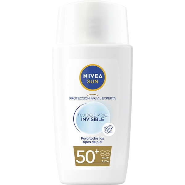 NIVEA crema facial solar Fluido Diario Invisible SPF-50+ tubo 40 ml