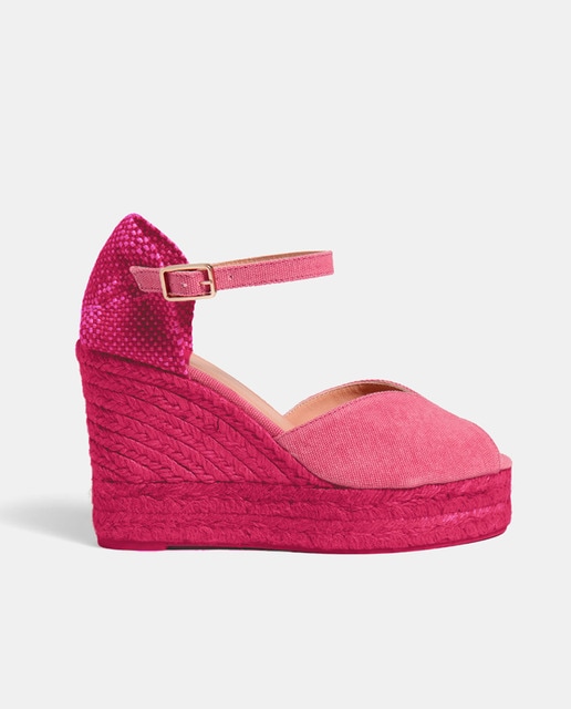 Alpargatas cuña Bianca mujer ante cierre lazada