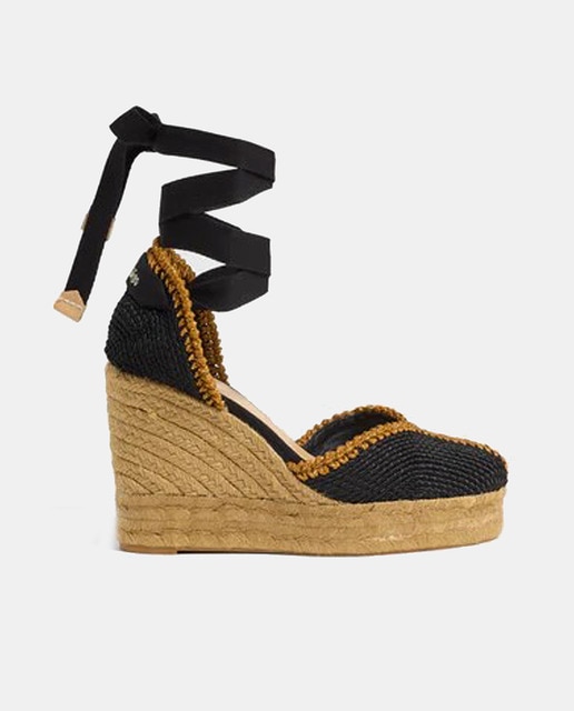 Alpargatas cuña Coeur mujer textil doble plataforma