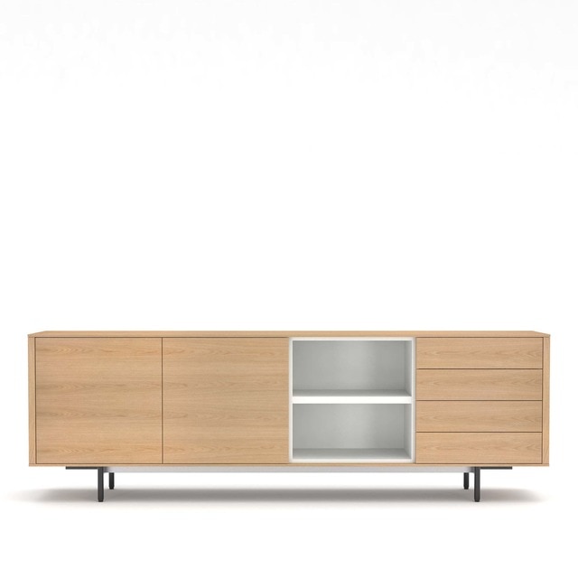 El Corte Inglés - Aparador de madera de roble 263,5 cm Moss El Corte Inglés.