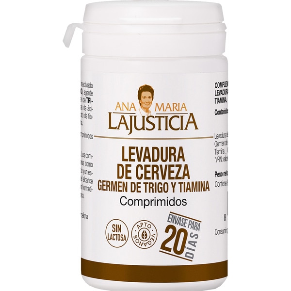 precios Ana Maria Lajusticia Levadura De Cerveza, Germen De Trigo Y Tiamina Bote 80 Comprimidos en Hipercor
