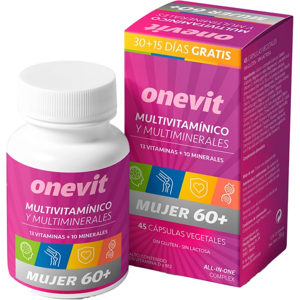 Multivitamin und Multimineralstoffe für Frauen 60+ Topf 45 Kapseln pflanzlich glutenfrei und laktosefrei