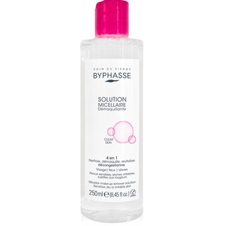 Byphasse Água Micelar Desmaquilhante para Peles Sensiveis Secas Irritadas embalagem 250 ml