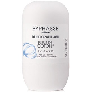 Byphasse Desodorizante Roll On 48H Flor de Algodão embalagem 50 ml