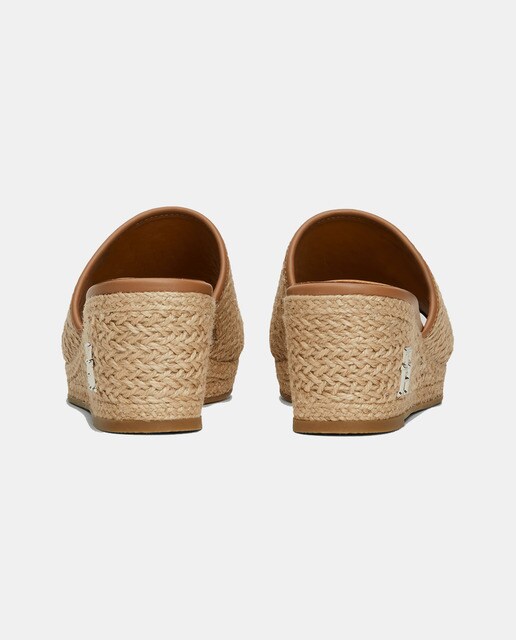 Sandalias de cuña mujer en lino
