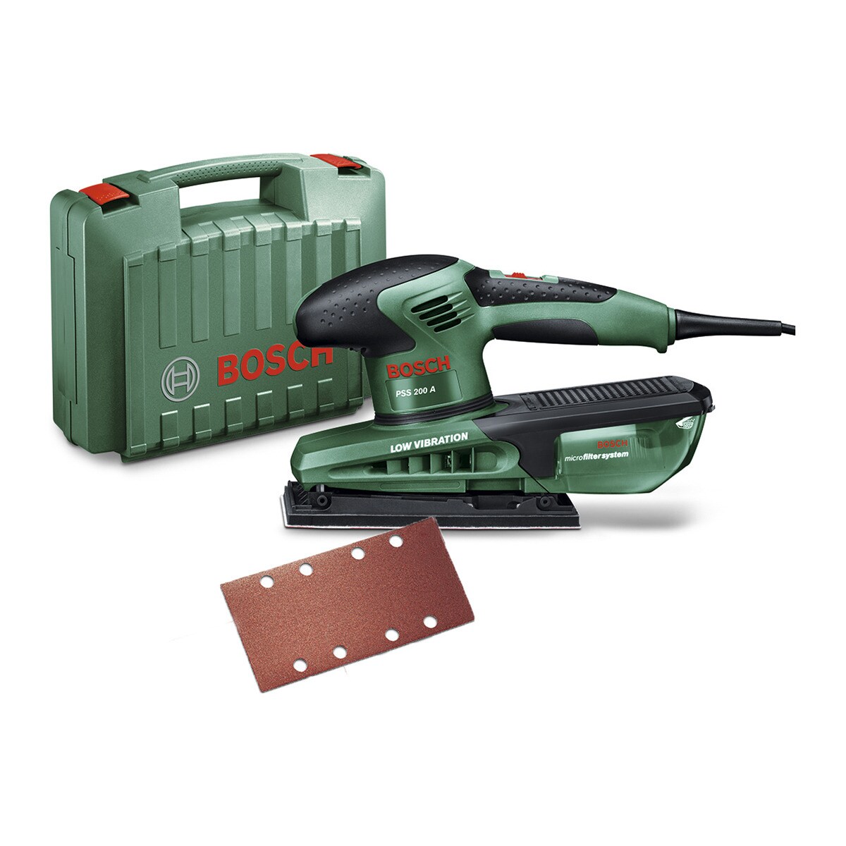 Bosch – Lijadora Orbital Eléctrica con cable a red PSS 200 A.