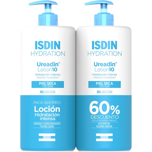 Lotion 10 Körperlotion intensive Feuchtigkeitspflege mit 10% Urea Pack Flacon 750+750 ml Für die tägliche Pflege und den Schutz trockener und gespannter Haut