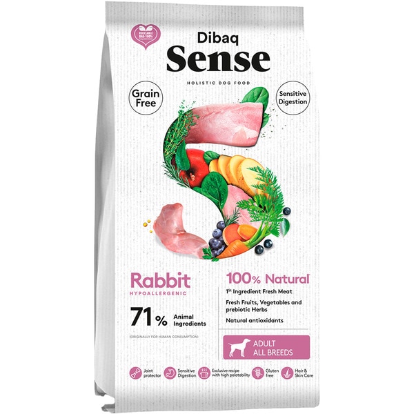 Trockenfutter für ausgewachsene Hunde aller Größen mit Kaninchen Grain Free Sack 10 kg