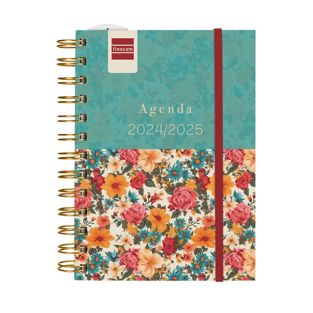 Agenda curso 2024-2025 Mini Institut 1/8 - 120x169 mm 1 día página Garden Finocam Multilingüe.