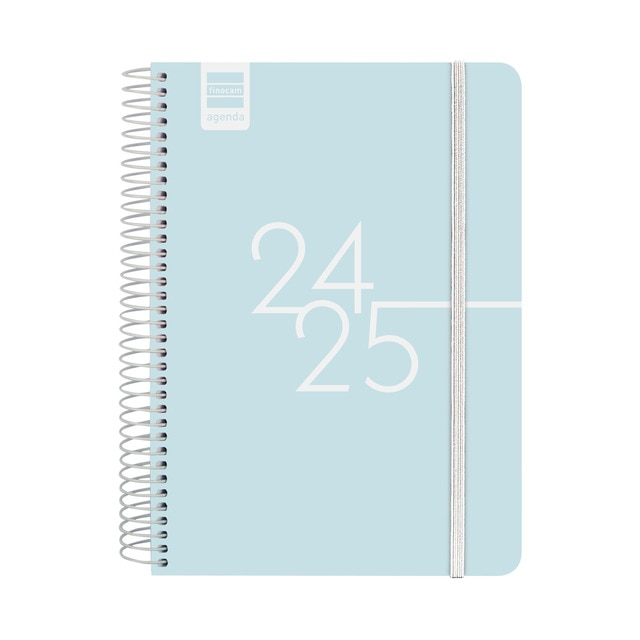 Agenda curso 2024-2025 Espir Kart E10 - 155x212 mm 1 día página Celeste Finocam.