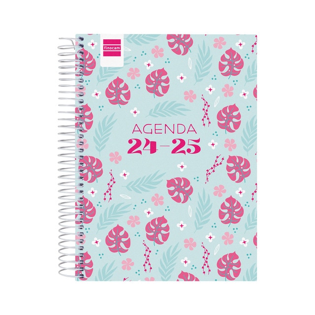 Agenda curso 2024-2025 Cool 1/4 - 155x212 mm 1 día página Selva Finocam catalán multilingüe.