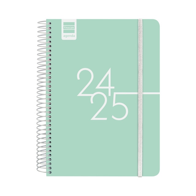 Agenda curso 2024-2025 Kart E10 - 155x212 mm 1 día página Finocam menta catalán.