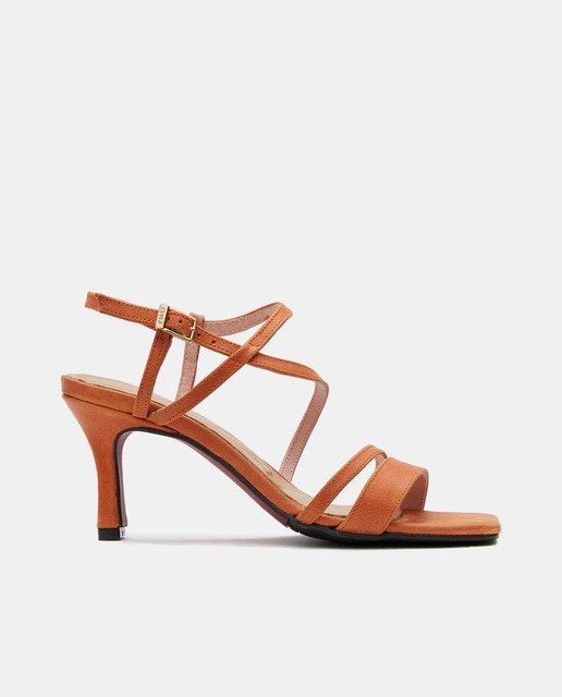 Sandalias tiras napa naranja