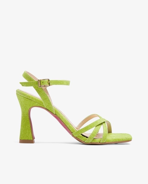 Sandalias lona verde