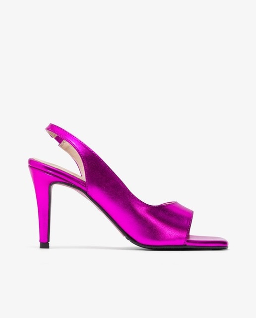 Sandalias tecnopiel metalizado fucsia