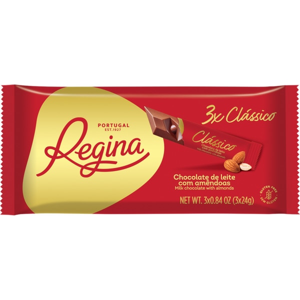 Chocolate de Leite com Amêndoas Pack 3 embalagem 24 g