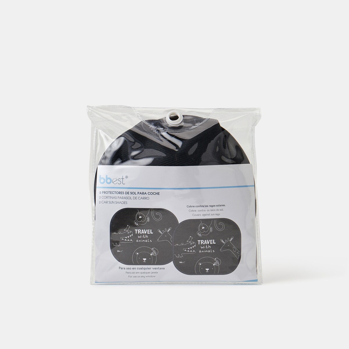 Conjunto de 2 Guarda-sóis para Carrinho Preto-4