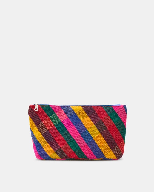 Pouch de algodón a rayas