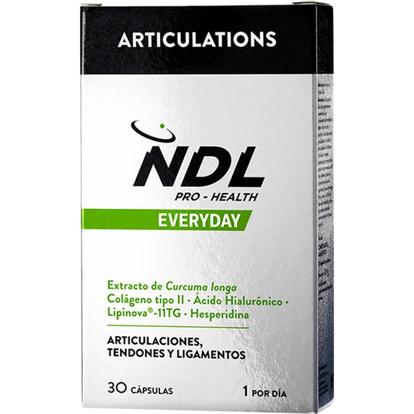 Everyday colágeno tipo II con ácido hialurónico, cúrcuma, Lipinova -11TG y Hesperidina envase 30 cápsulas