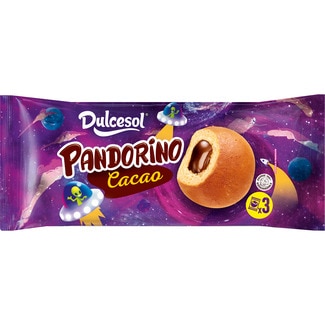 DULCESOL pandorino relleno de cacao 3 unidades bolsa 135 g