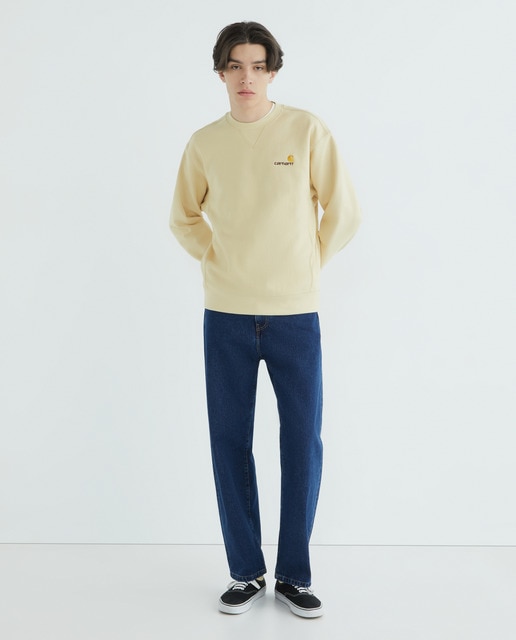 Carhartt WIP - Pantalones de hombre 5 bolsillos Vaqueros loose tapered fit.