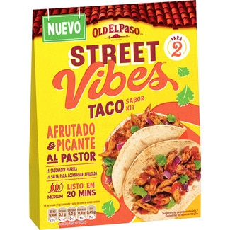 OLD EL PASO street vibes taco sabor kit afrutado y picante al pastor caja 90 g