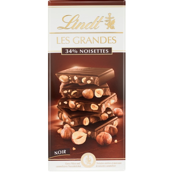 Le Grandes Chocolate Negro 34% Avelãs tablete 150 g