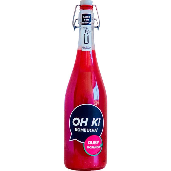 Kombucha Bebida de Chá Fermentado Ruby Biológica garrafa 750 ml