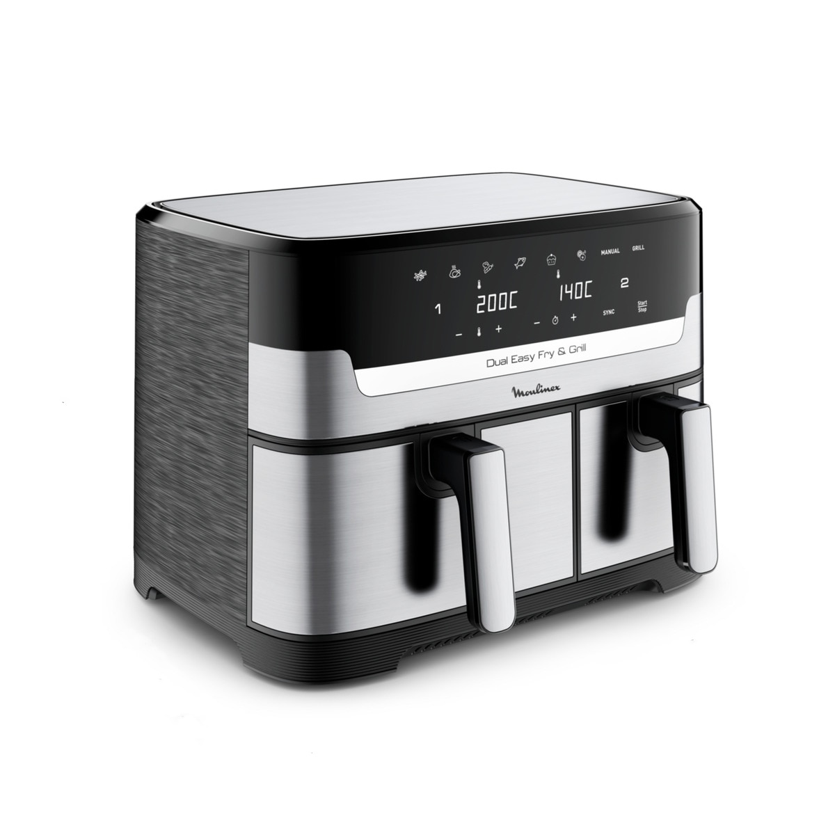 Moulinex – Freidora de aire Moulinex Dual Easy Fry & Grill con capacidad de 8,3 litros.