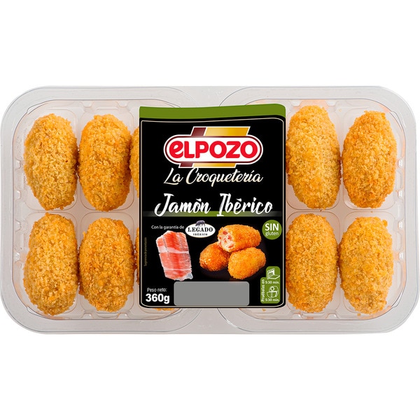 Croquetas De Jamón Ibérico 12 Unidades Sin Gluten Bandeja 360 G · Legado Iberico · Supermercado 4133