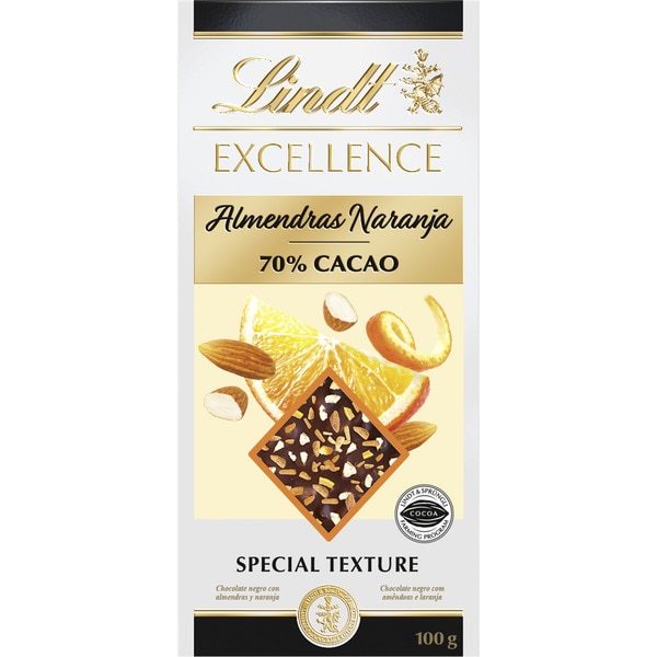 Chocolate 70% cocoa with orange and almonds tablet 100 g