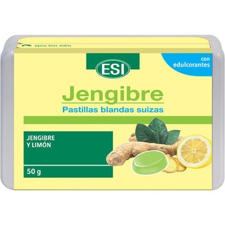 ESI Jengibre y limón pastillas blandas suizas caja 50 g