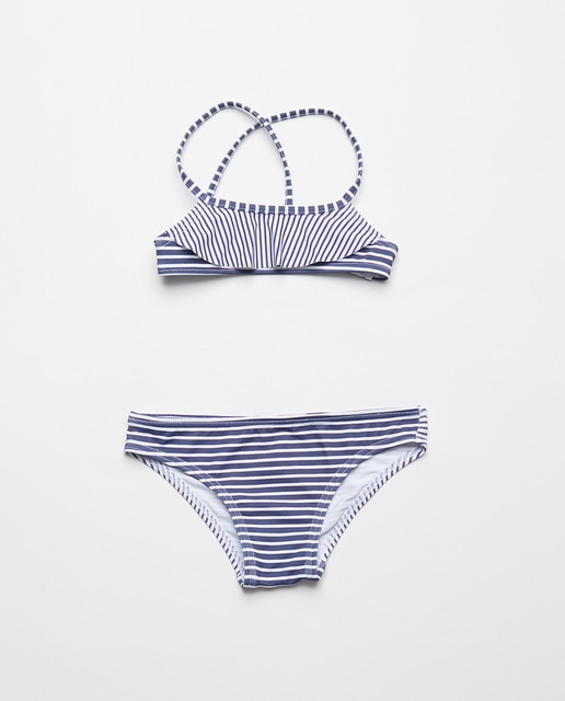 Bikini rayas azul y blanco