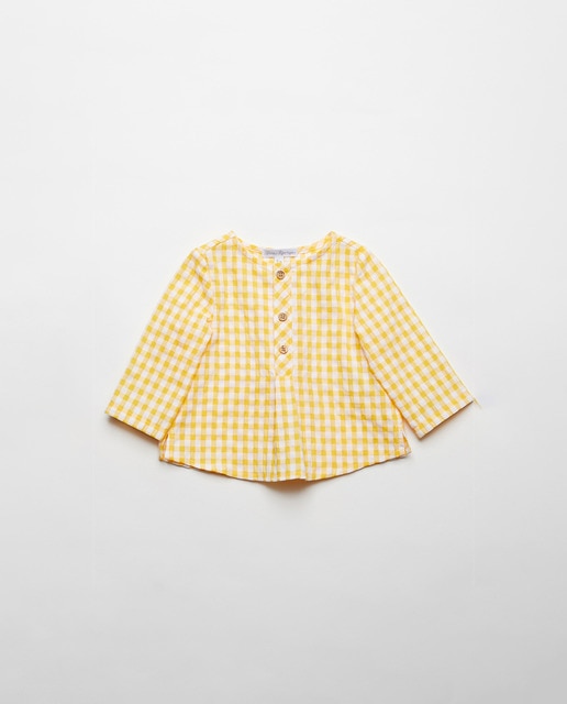 Camisa vichy amarillo