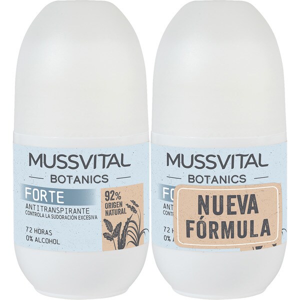 Botanics Forte Deo 0% Alkohol Anti-Transpirant 24 Stunden wirksam Roll-on Pack 75+75 ml enthält Boswellia-Extrakt